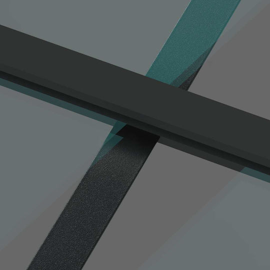 Vidaxl Sliding Door Hardware Set 76x205 Cm Glass & Aluminum
