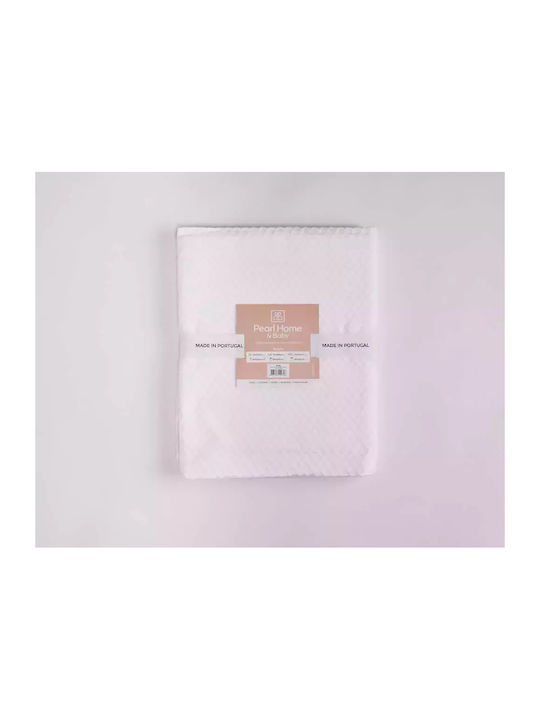 Pearl Home & Baby Soofa Ριχτάρι Πολυθρόνας Ζακάρ 130x170εκ. White Pearl