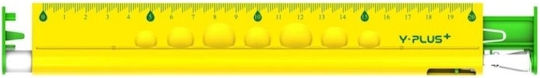 Y-Plus+ 4 σε 1 Χάρακας Πλαστικός 20cm (Διάφορα Χρώματα) με Ξύστρα, Γόμα & Μολύβι