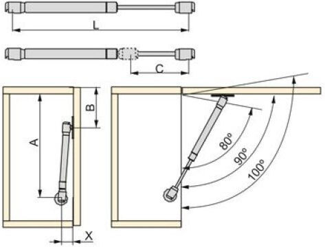 Αμορτισερ Κομπασο Ανω Πορτα Emuca 11kg 223-1008025#11 11kg