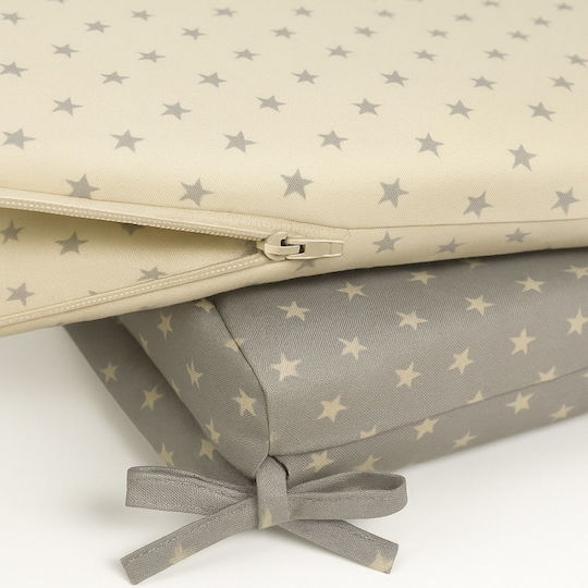 Beboulino Stars Crib Bumpers Classic Inside Beige Grey 70x140cm