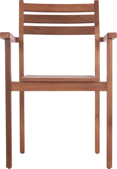 Scaun De Exterior Din Lemn Kempo Natural 58x58x88cm
