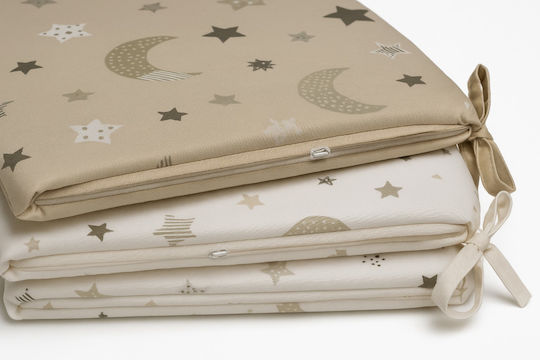Beboulino Moon Stars Crib Bumpers Classic Inside Beige 70x140cm