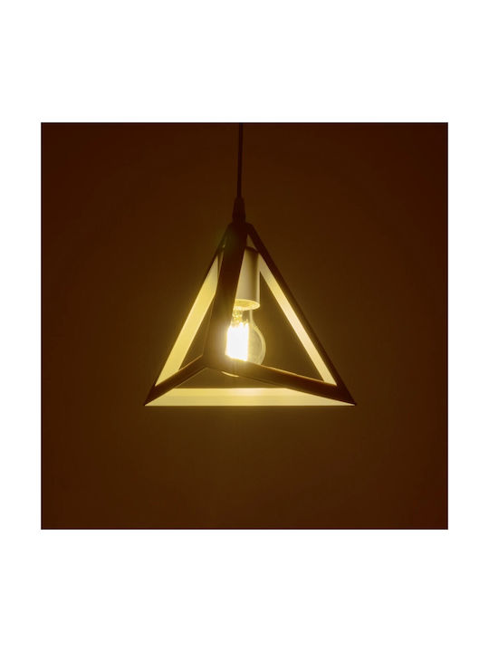 GloboStar Triangle Pendant Light White with Socket E27 24x24x86cm