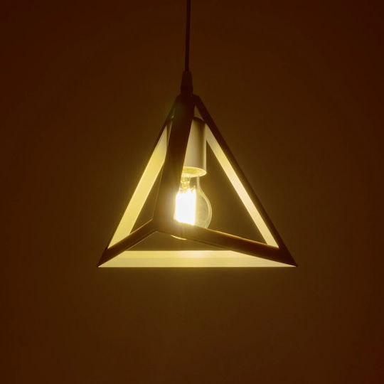 GloboStar Triangle Pendant Light White with Socket E27 24x24x86cm