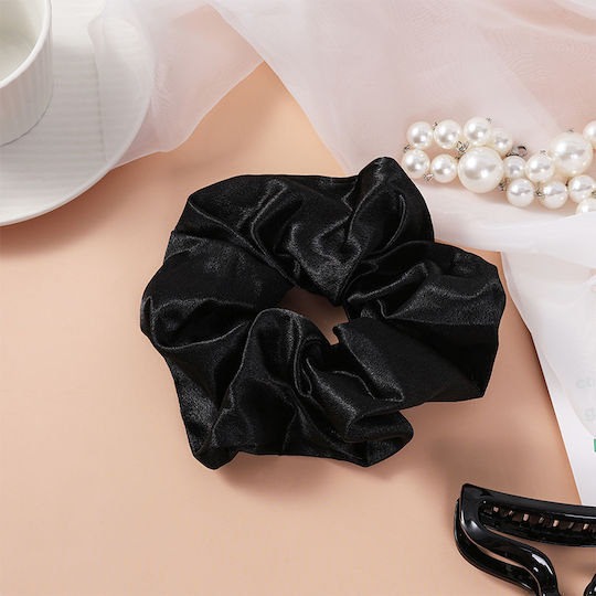 Sister Young Lilu Σατινέ Λάστιχο Μαλλιών Scrunchie Μαύρο
