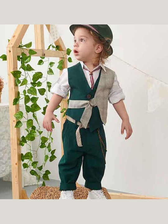 Bonito Baby Βαπτιστικό Κοστούμι με Γιλέκο για Αγόρι "22124" 5τμχ