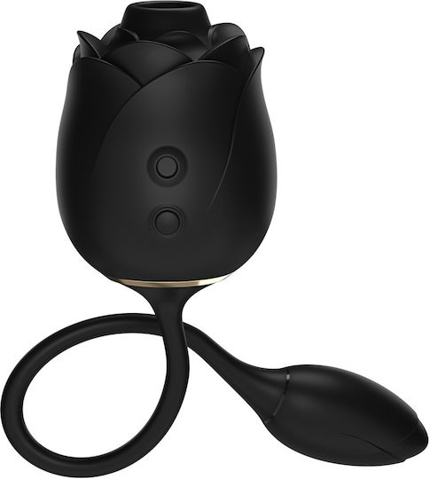 Fifty Shades of Grey Dark Blushing Rose Clitoral Vibrator with Remote Control Black