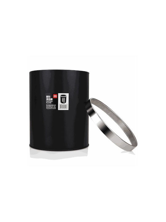 Deli Καλάθι Κάδος Αχρήστων Μεταλλικό Μαύρο 23.5ø X 29cm Ύψος