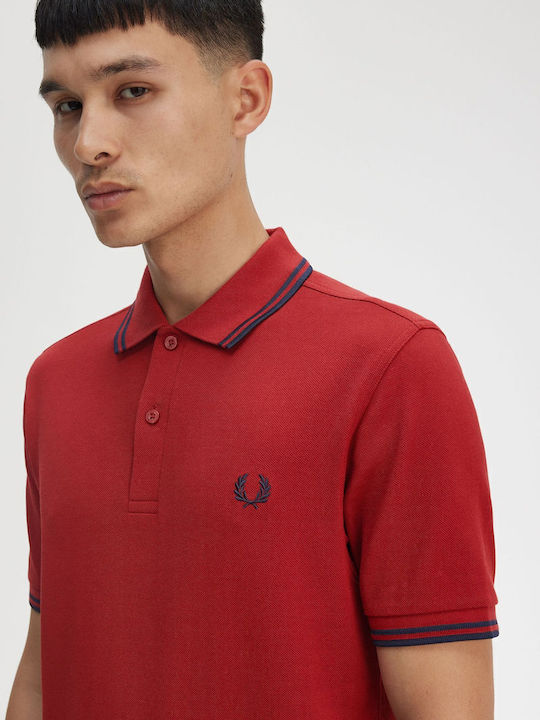 Polo Herrenbluse Kurzarm Rote