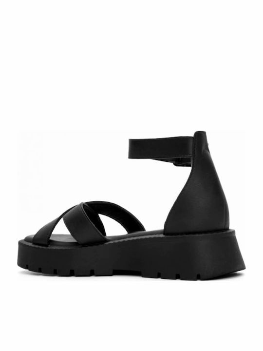 Women's Flat Sandals Flatforms in Black Color