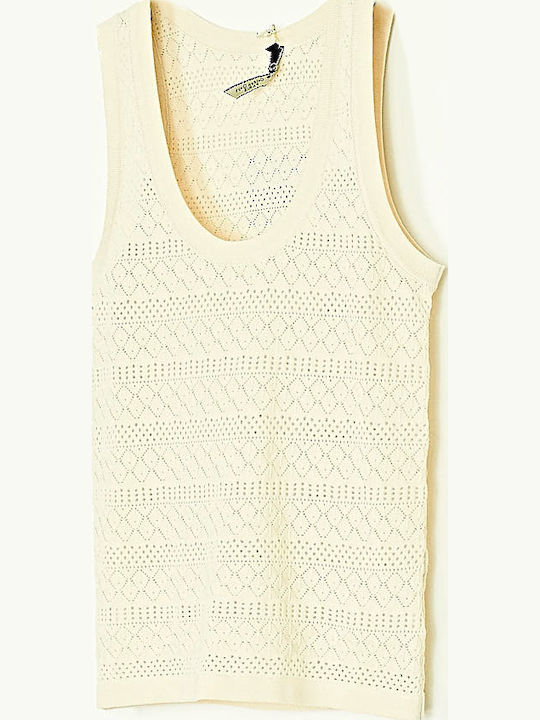 Women's Blouse Sleeveless Beige
