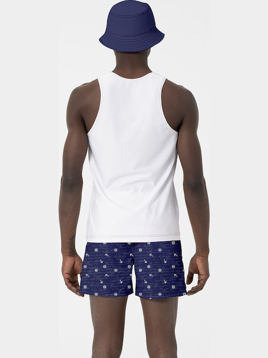Men's Swimwear Shorts Dark Blue with Patterns