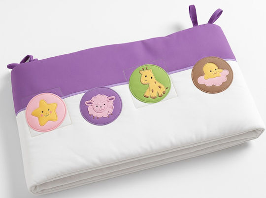 Beboulino Giraffe Crib Bumpers Classic Inside Purple 25x270cm