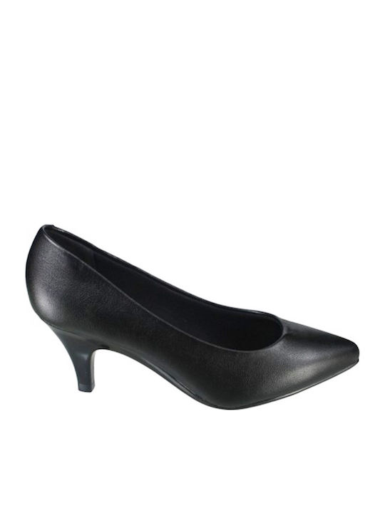 Leder Pumps Schwarz