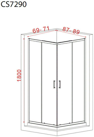Καμπίνα Ντουσιέρας Ασύμμετρη 69-71x87-89cm2 Σταθερά & 2 Συρόμενα Κρύσταλλο Fabric Starlet Corner Entry Cs7290f-100 Καμπίνα Ντουσιέρας Ασύμμετρη 69-71x87-89cm2 Σταθερά & 2 Συρόμενα Κρύσταλλο Fabric Starlet Corner Entry Cs7290f-100