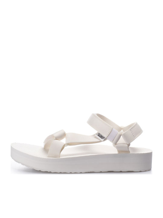Γυναικεία Σανδάλια Sporty Flatforms Λευκά