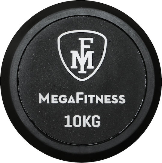 MegaFitness Βαράκι Στρογγυλό Λαστιχένιο 1 x 10kg