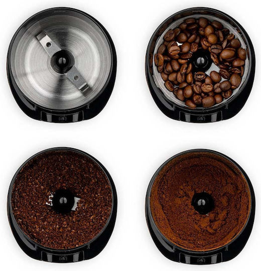 Muhler Elektrischer Kaffeemühle 150W mit einer Kapazität von 60gr Silber