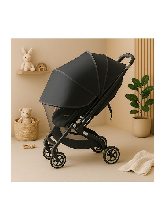 Loomy Mosquito Net for Stroller Tulle LM-20220 with Elastic Black