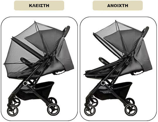Loomy Mückennetz Kinderwagen aus Tüll LM-20200 mit Gummizug Weiß
