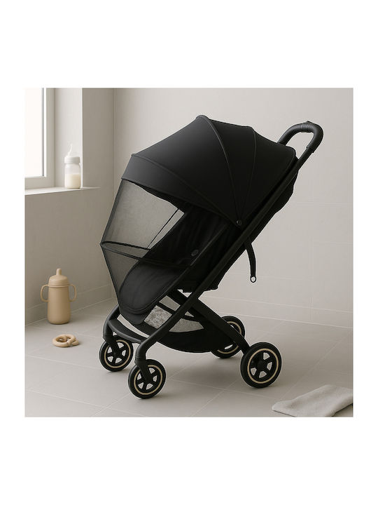 Loomy Mosquito Net for Stroller Tulle LM-20220 with Elastic Black