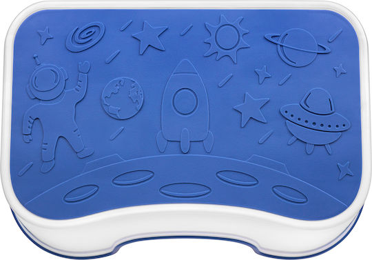 Fiziotab Space Booster Seat Non-slip Surface Handles Stool Type Use At Sink Bathroom Kitchen Cosmic Blue