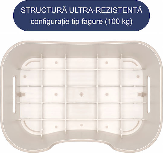 Fiziotab Booster Seat Mit Rutschfester Oberfläche Griffe Hocker Typ Für Waschbecken Badezimmer Küche Beigefarbene