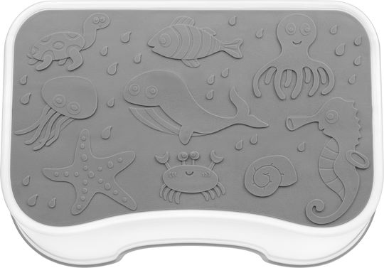 Fiziotab Ocean Booster Seat Mit Rutschfeste Oberfläche Griffe Kinder Tritthocker Für Waschbecken Badezimmer Küche Grau