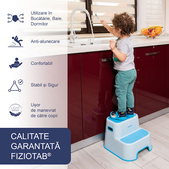 Fiziotab Two-step Potty Training Seat Non-slip Surface Featuring Numbers Letters Multifunctional Blue