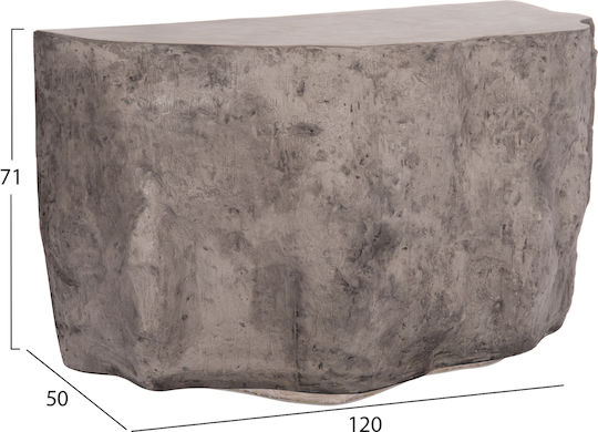 Console Table Gray L120xW50xH71cm