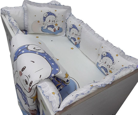 Beboulino Σет За Количка Bear in Cloud Син 8бр