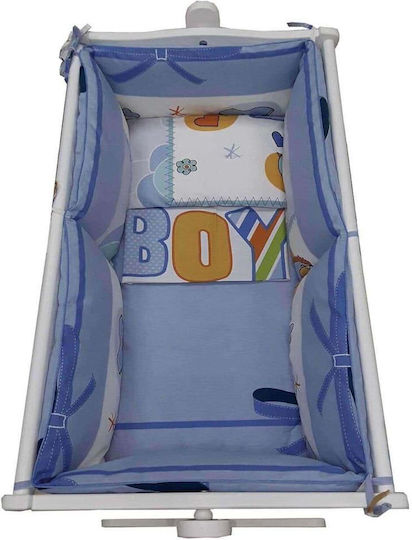 Beboulino Σετ Λίκνου Its A Boy Μπλε 6τμχ