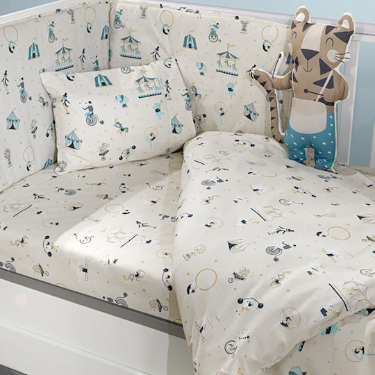 Saint Clair Baby Crib Bedding Set 3pcs Sky