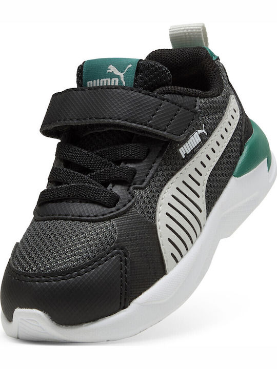 X-ray 3 Lt Ac Kids Sports Shoes Running with Hoop & Loop Closure Black