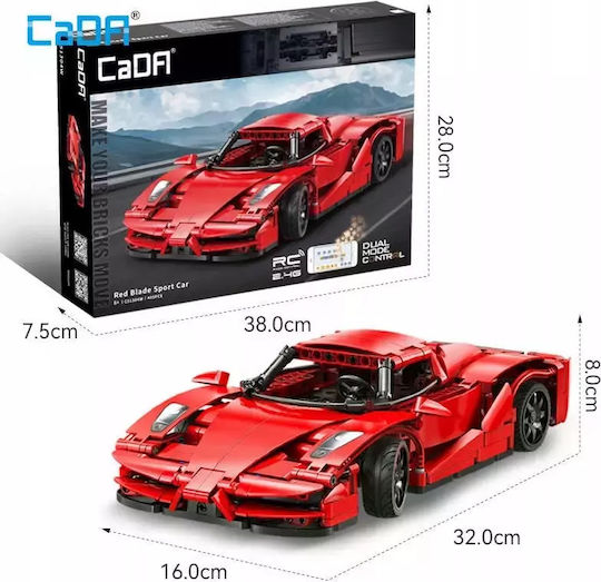 CaDA Bricks Ferngesteuertes Auto Rot