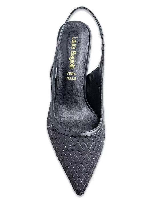 Heels with Strap Black 8976-Black
