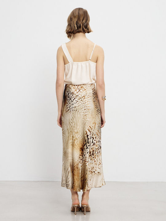 Ψηλόμεση Maxi Φούστα Animal Print