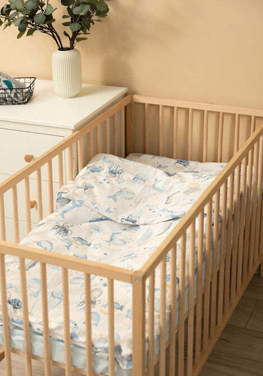 Sensillo Baby Bettwäsche-Set Für Krippe Weiß 3 Stück