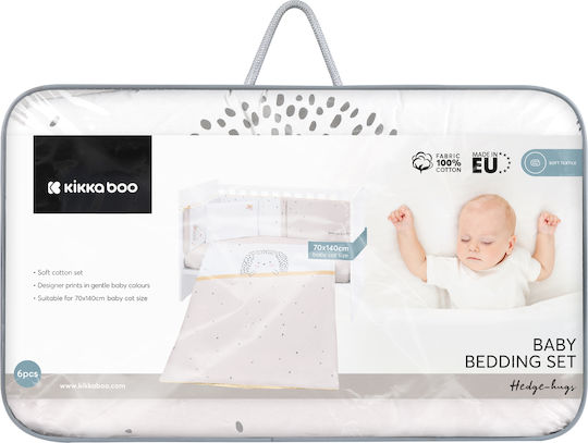 Kikka Boo Baby Crib Bedding Set Hedge-hugs 6pcs Pink