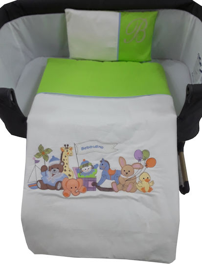 Beboulino Baby Crib Bedding Set AB 3pcs Green 70113660000