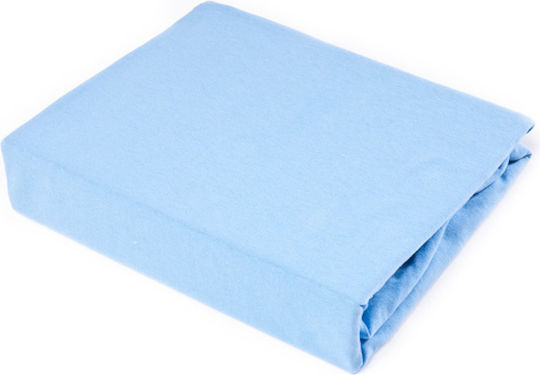 Sensillo Light Blue Fitted Baby Sheets 140x70cm