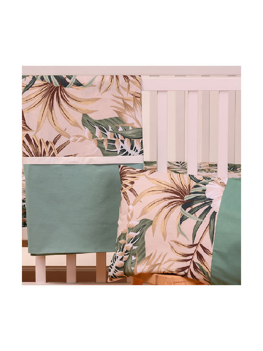 abo Baby Sheets Set Crib Cotton Green 70x140cm 3pcs