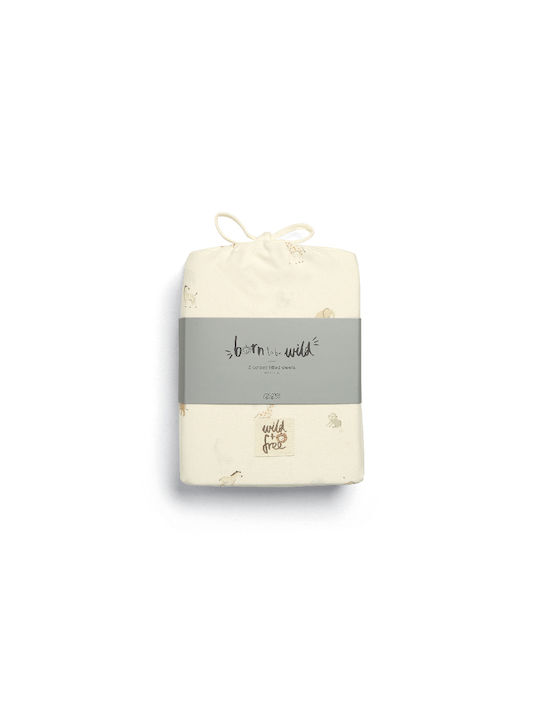 Mamas & Papas Baby Sheets Set Crib Flannel Beige 70x142cm 2pcs