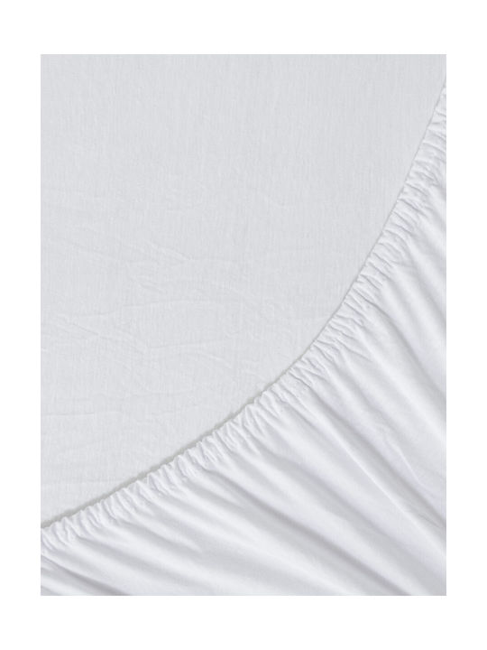 Nima Baby Sheet Crib Cotton Fitted White 70x140cm