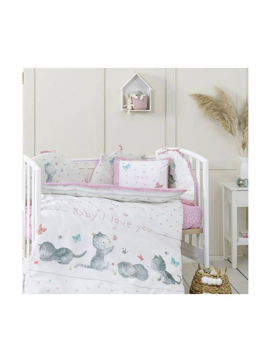 Nima Love Baby Sheets Set Cradle Cotton Pink 70x110cm 2pcs