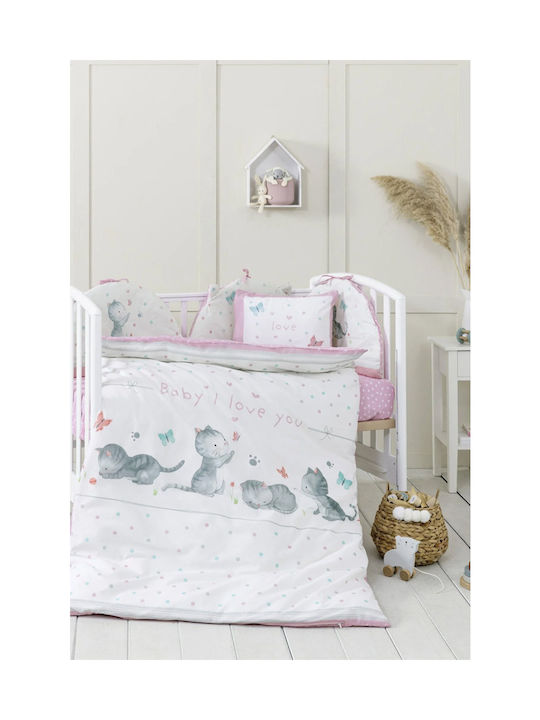 Nima Love Baby Sheets Set Cradle Cotton Pink 70x110cm 2pcs