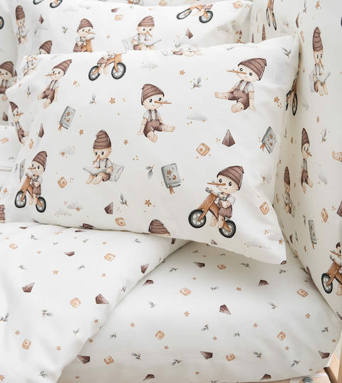 Vesta Home Подредба Детски Чаршафи За Количка Памучни Бежови 70x125см 3 Бройки
