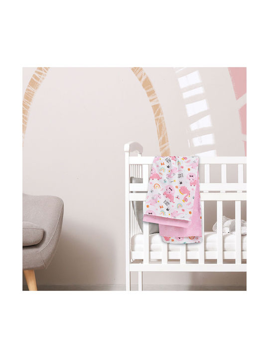 Das Home Dino Girl Set Baby Bettlaken Für Wiege Baumwolle Rosa 70x120cm 2Stück