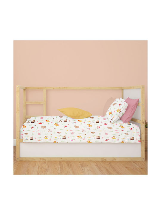 Dimcol Bebe Baby Sheets Set Crib Cotton Multicolored 120x160cm 3pcs